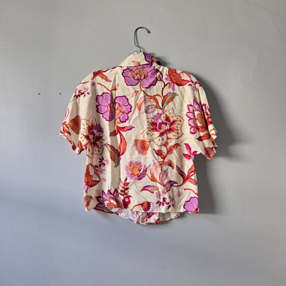 Mango Floral Button Up Top Small - Picture 4 of 5